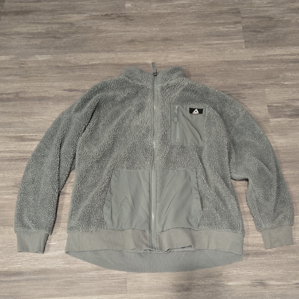 Gray Fleece Zip-Up Jacket